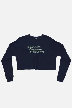 My Nerves! Fitted Crop Sweatshirt | Pride and Prejudice
