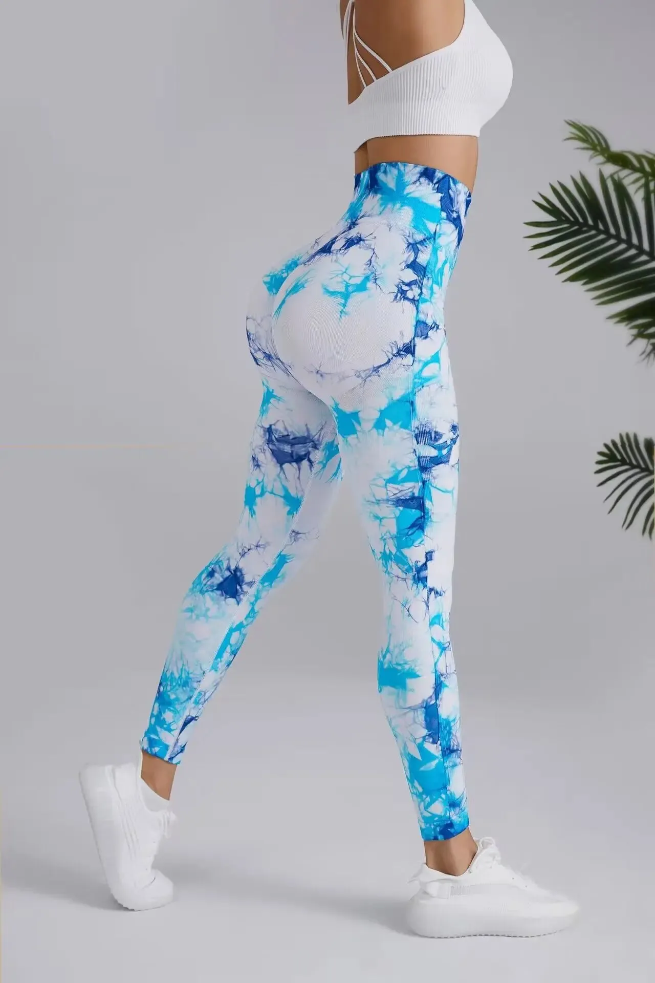 New 3D Print Tie Dye Sports Pants Women Seamless Leggings