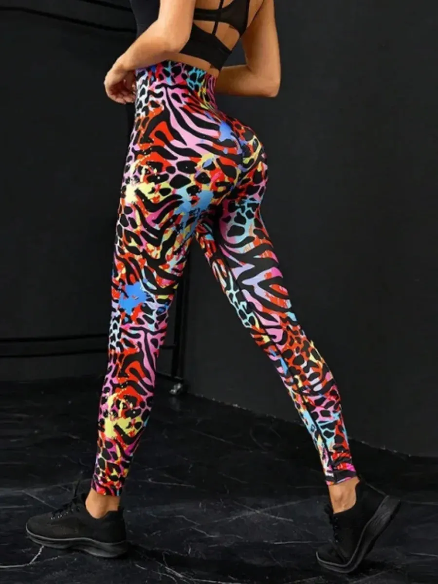 New 3D Print Tie Dye Sports Pants Women Seamless Leggings