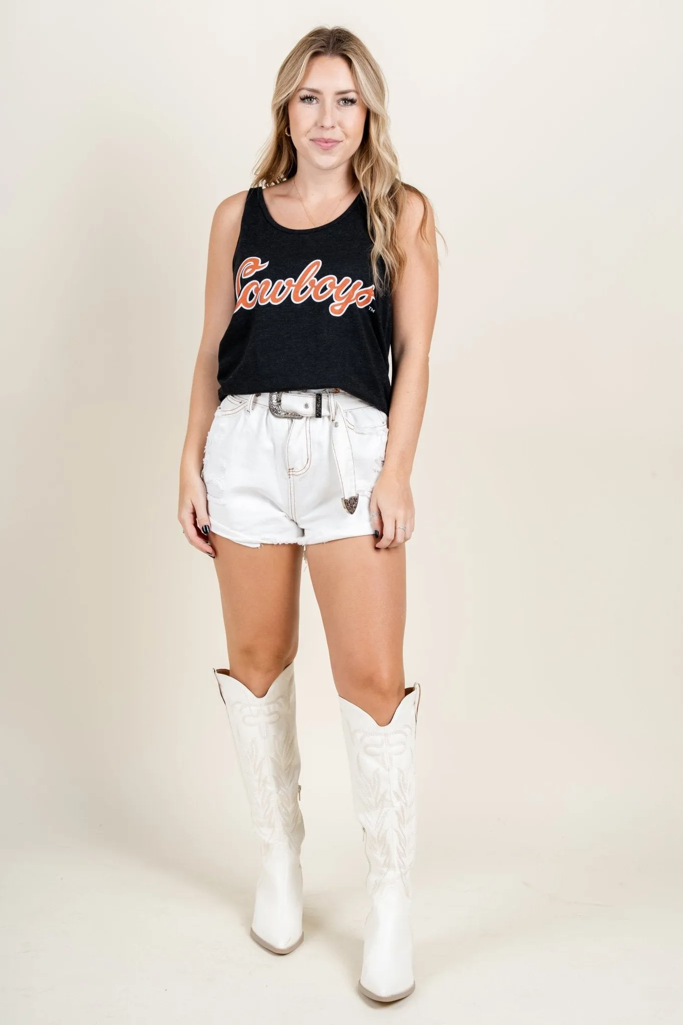 OSU Cowboys classic script unisex tank top black