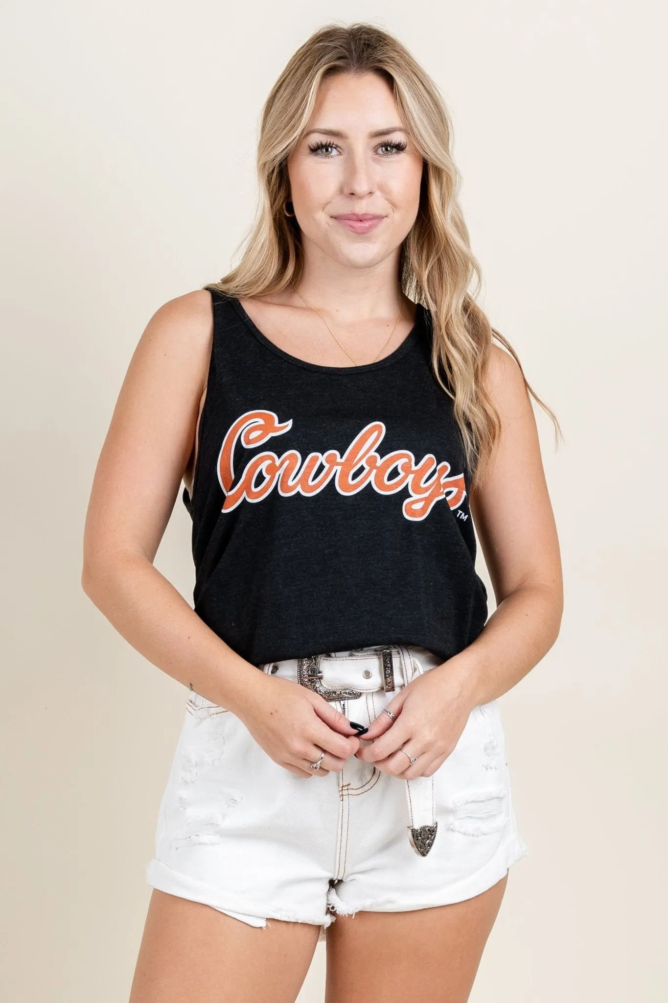 OSU Cowboys classic script unisex tank top black