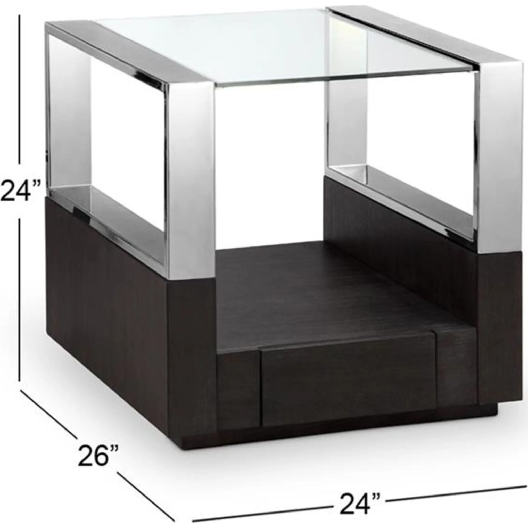 Revere End Table - Graphite