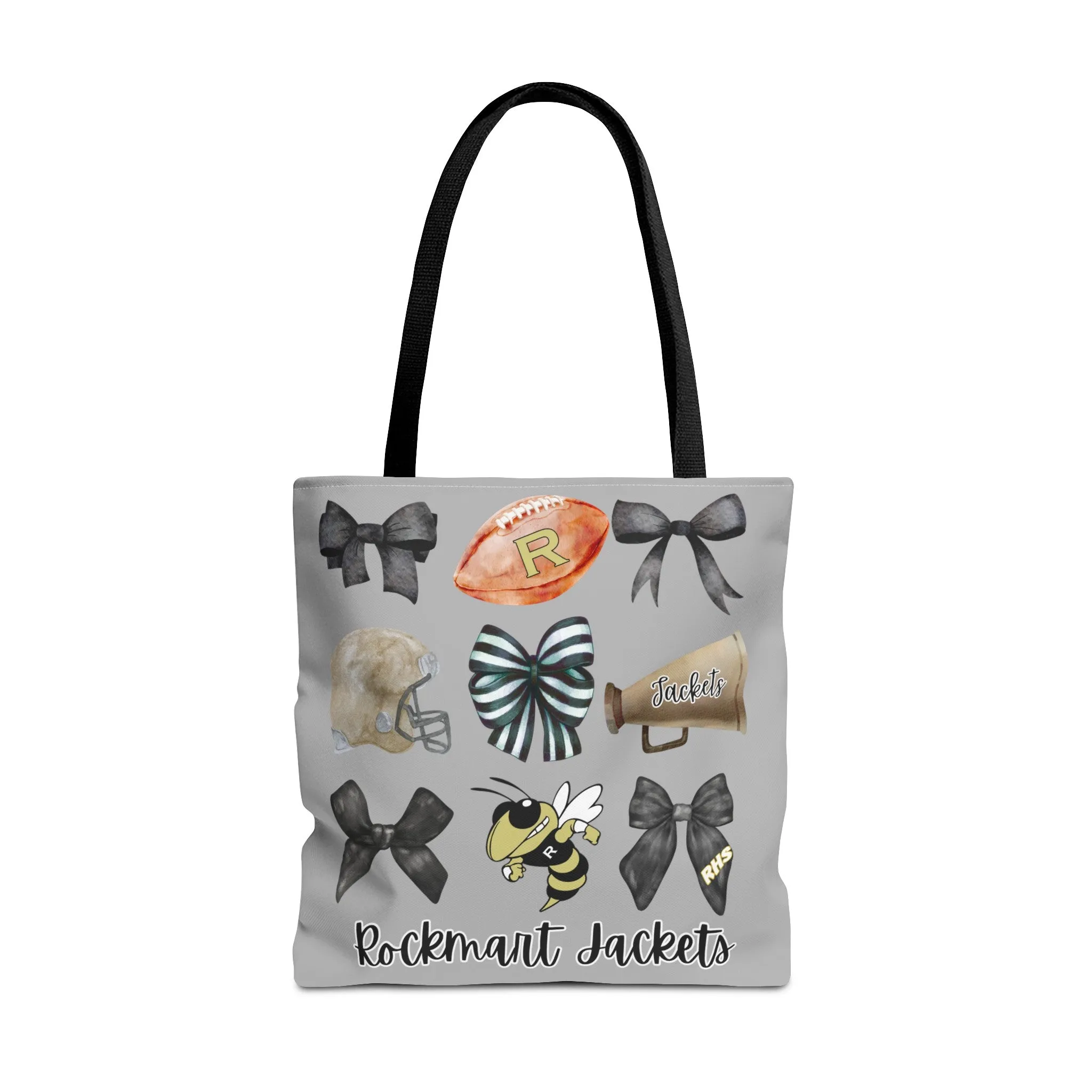 Rockmart Jackets Bows Football & Cheer Tote Bag (AOP)