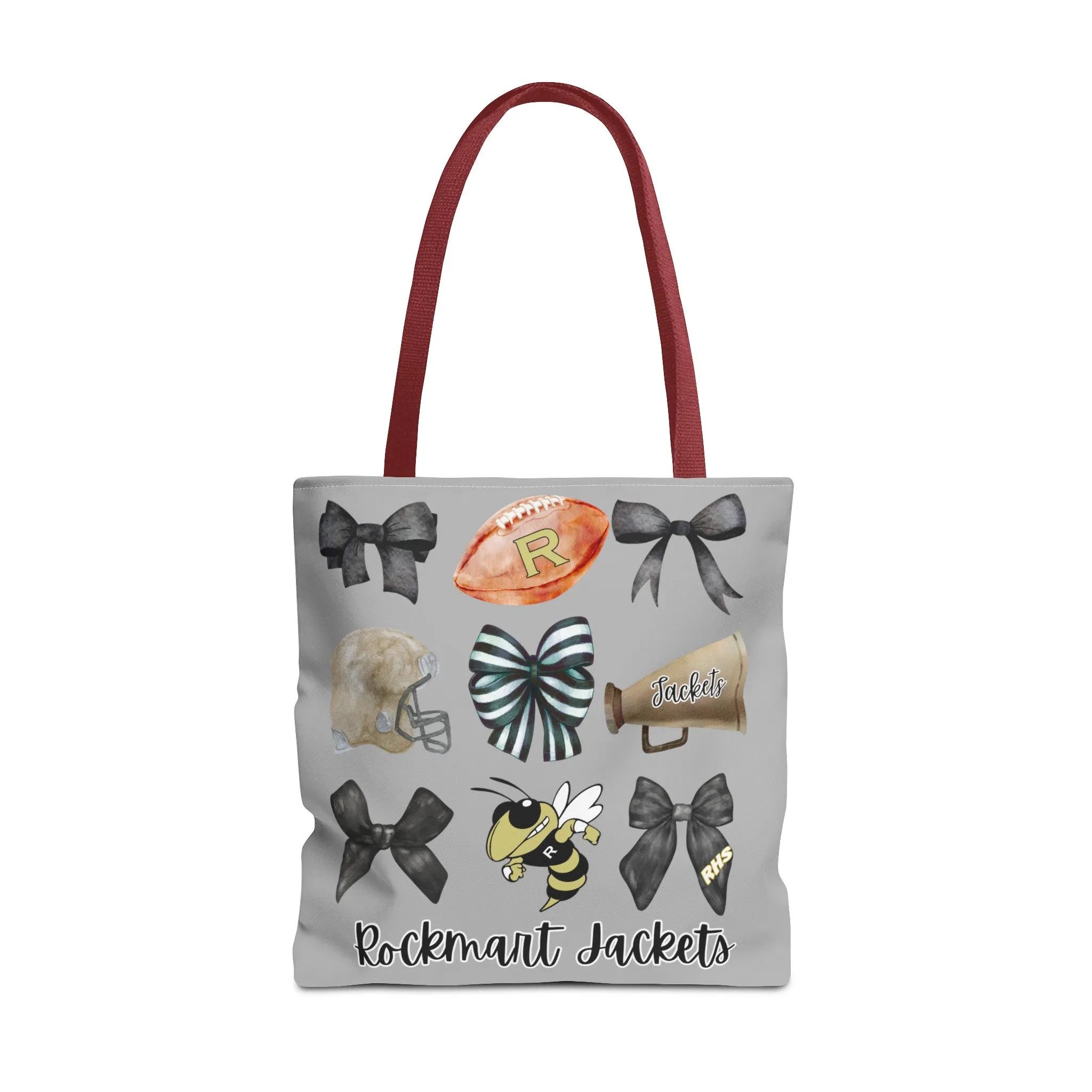 Rockmart Jackets Bows Football & Cheer Tote Bag (AOP)