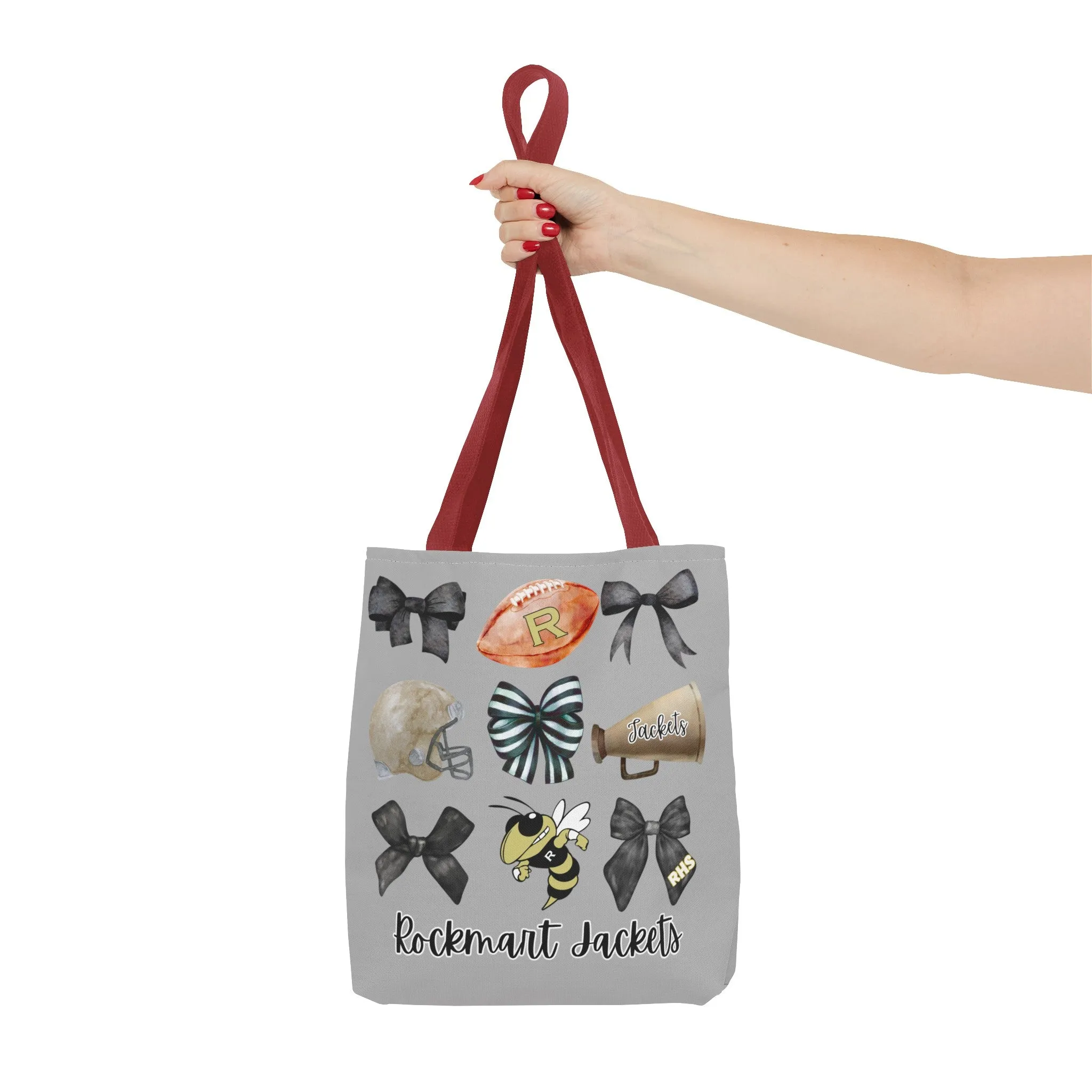 Rockmart Jackets Bows Football & Cheer Tote Bag (AOP)