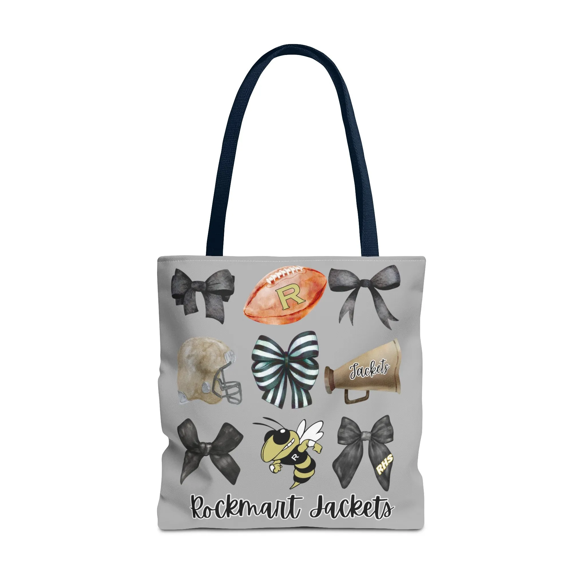 Rockmart Jackets Bows Football & Cheer Tote Bag (AOP)