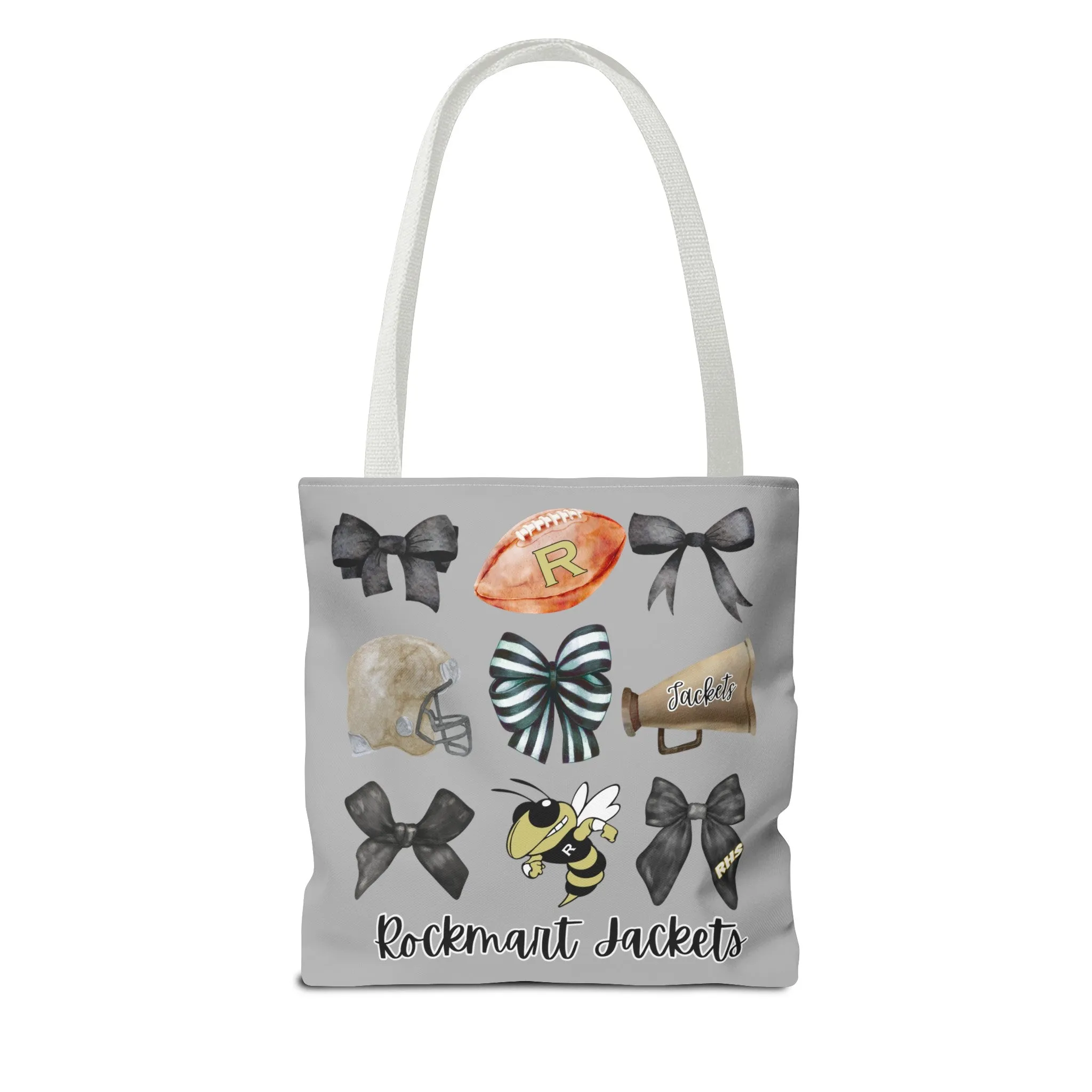 Rockmart Jackets Bows Football & Cheer Tote Bag (AOP)