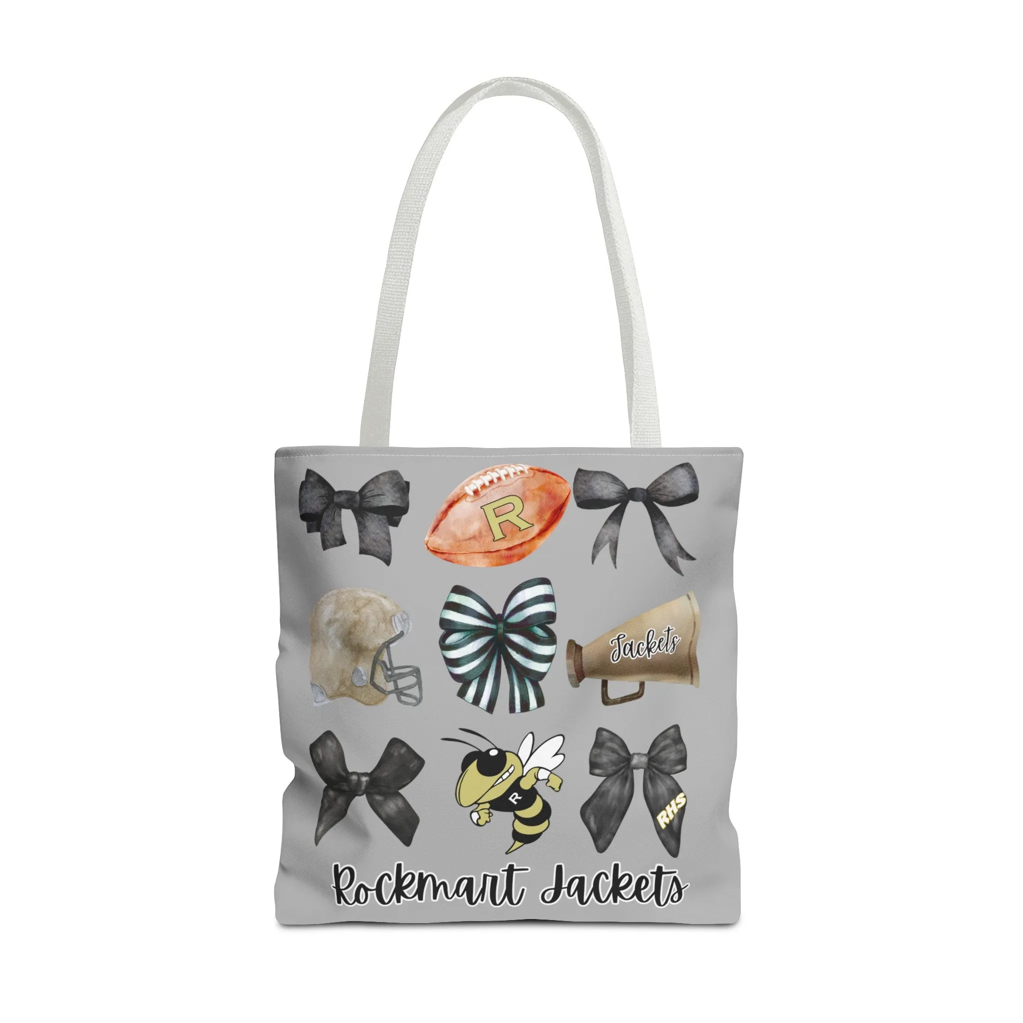 Rockmart Jackets Bows Football & Cheer Tote Bag (AOP)