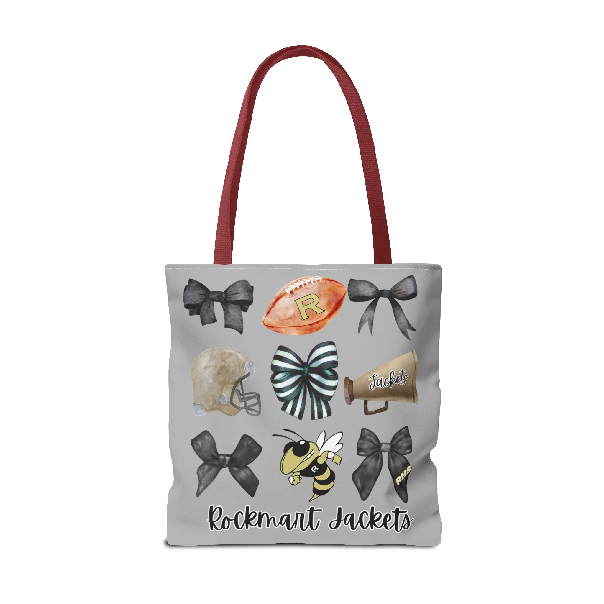 Rockmart Jackets Bows Football & Cheer Tote Bag (AOP)