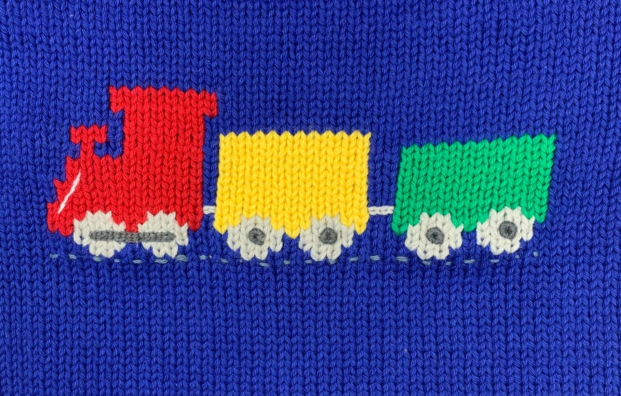 Royal Blue Train Roll Neck Sweater