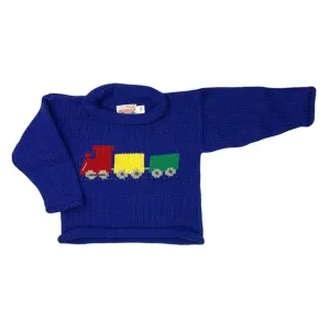 Royal Blue Train Roll Neck Sweater