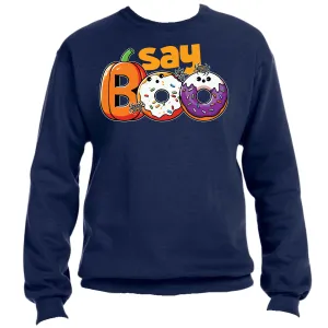 Say Boo Halloween Sweatshirt | Easy Ready-to-Press, Custom Spooky Apparel