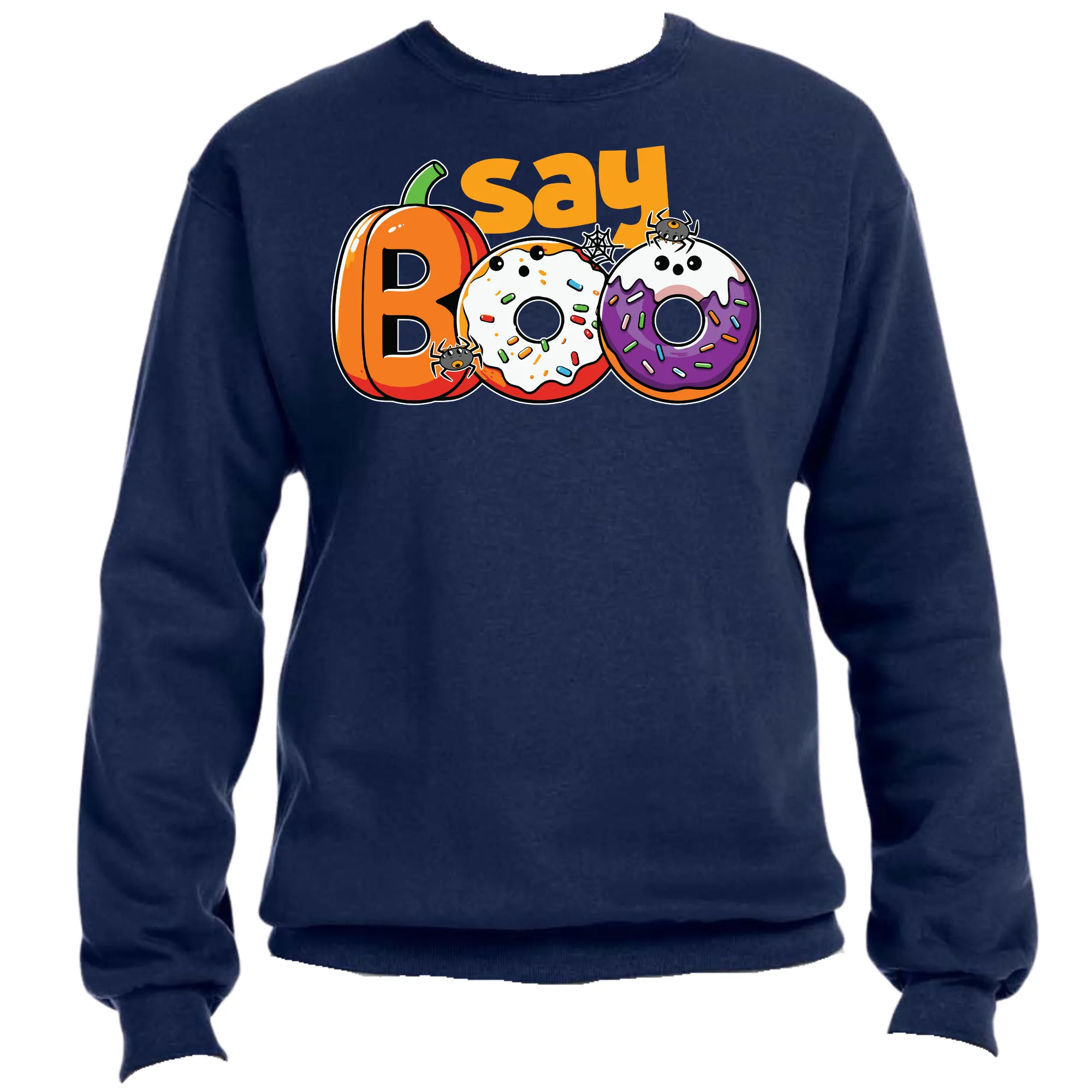 Say Boo Halloween Sweatshirt | Easy Ready-to-Press, Custom Spooky Apparel