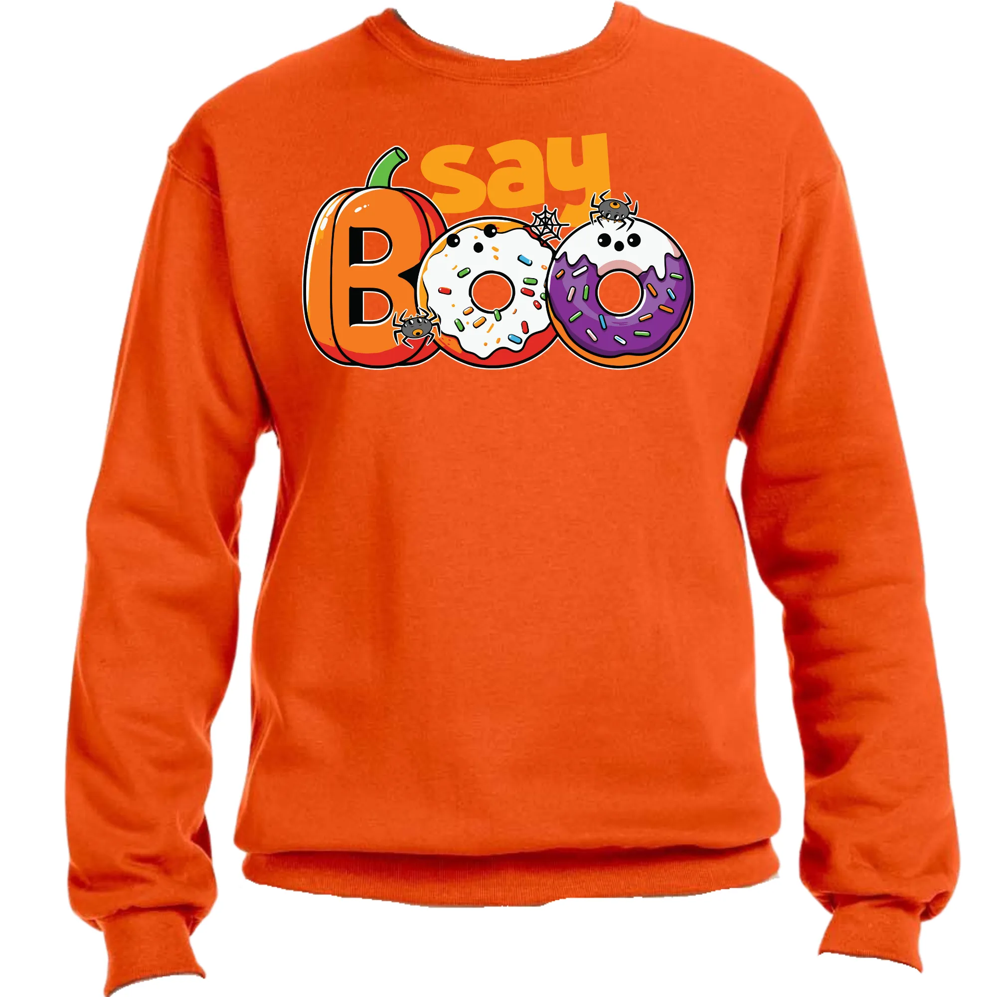 Say Boo Halloween Sweatshirt | Easy Ready-to-Press, Custom Spooky Apparel