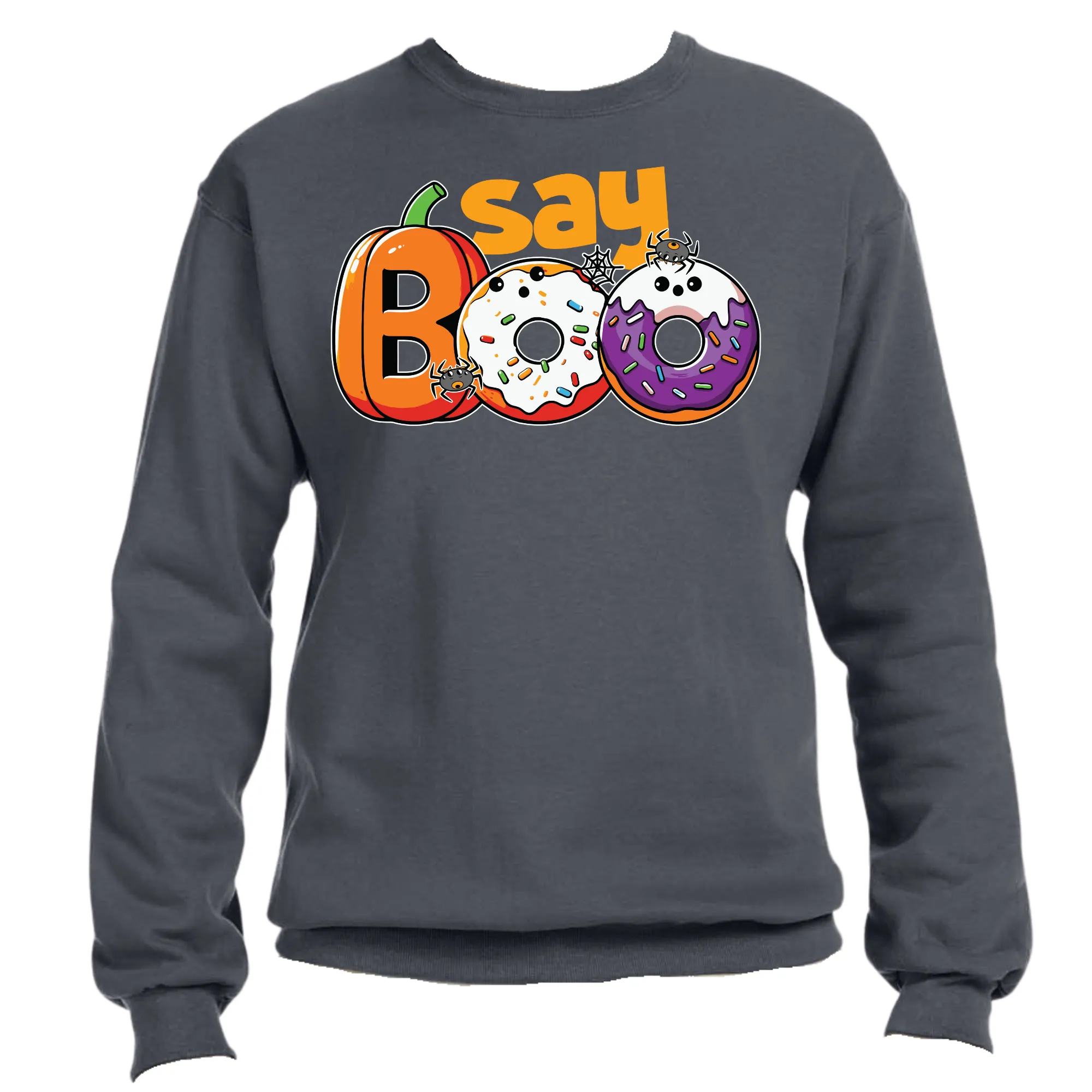 Say Boo Halloween Sweatshirt | Easy Ready-to-Press, Custom Spooky Apparel
