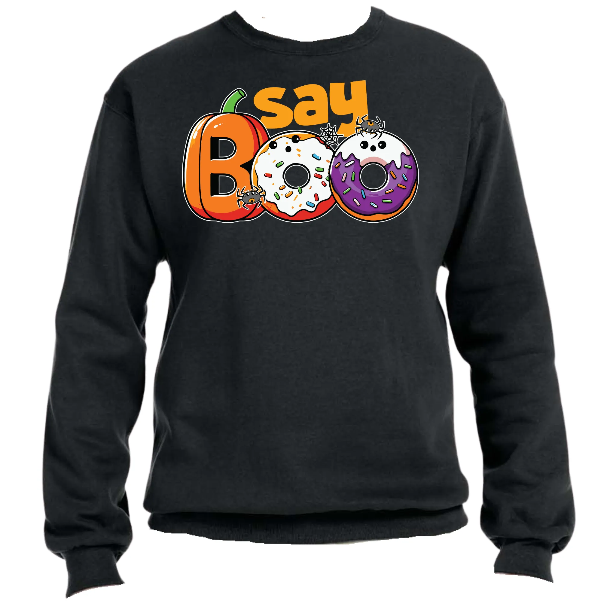 Say Boo Halloween Sweatshirt | Easy Ready-to-Press, Custom Spooky Apparel