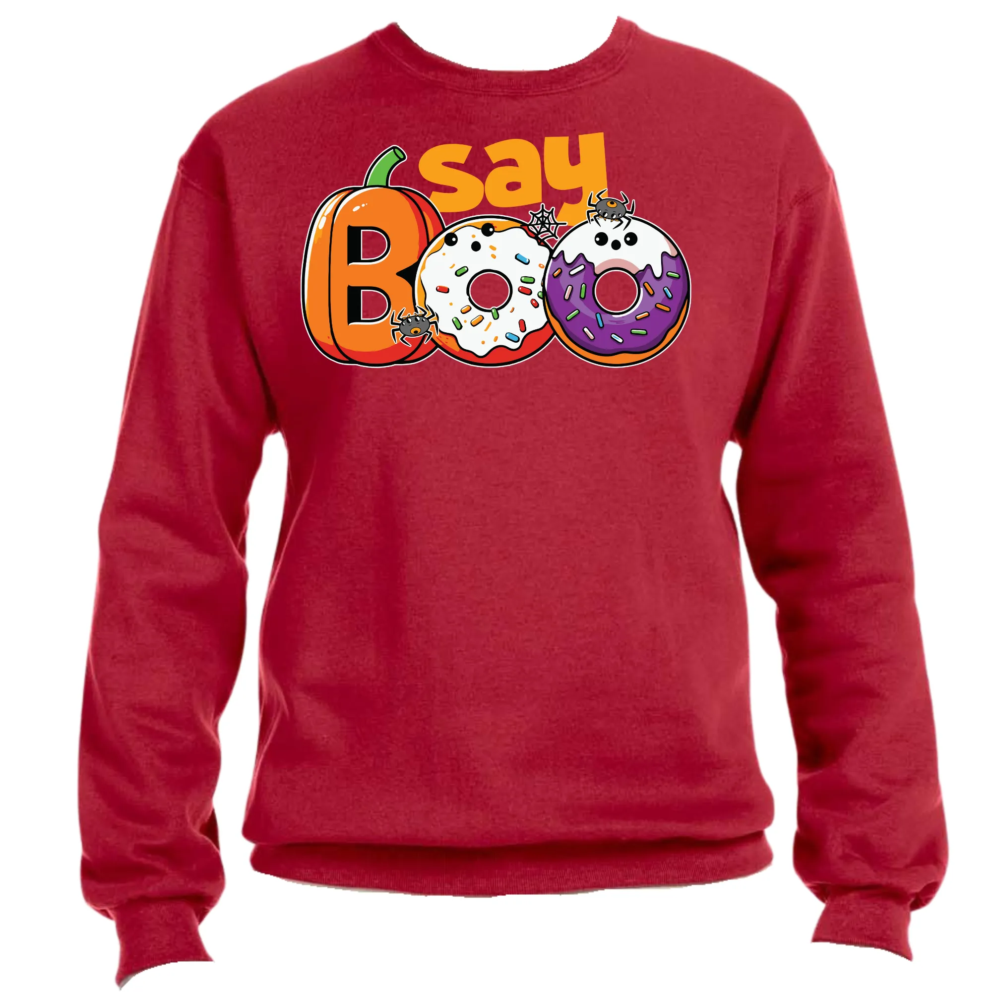 Say Boo Halloween Sweatshirt | Easy Ready-to-Press, Custom Spooky Apparel