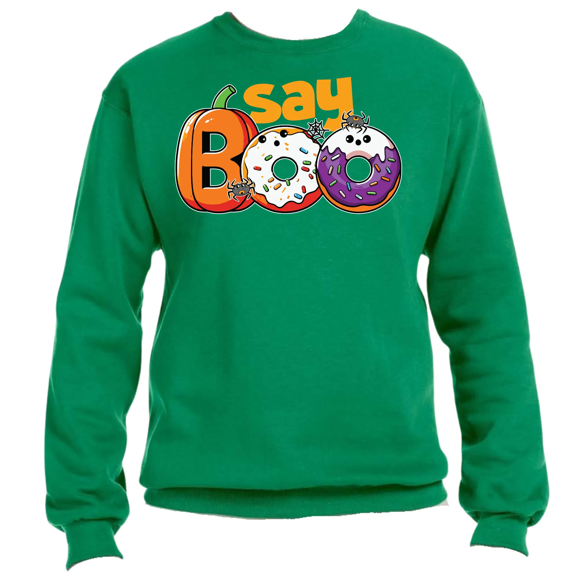Say Boo Halloween Sweatshirt | Easy Ready-to-Press, Custom Spooky Apparel