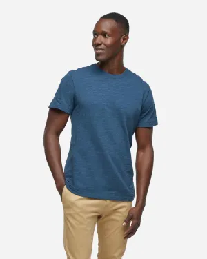 Short Sleeve Slub Crew Neck - Midnight Navy