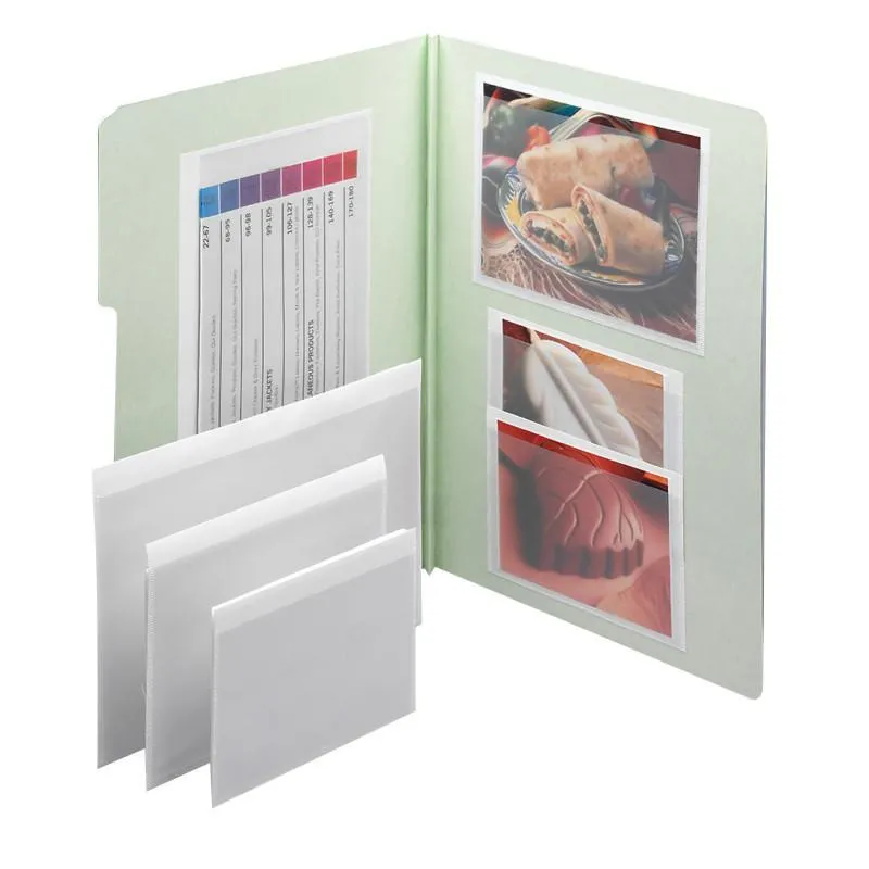 Smead Self-Adhesive Poly Pocket, 6" x 4", Clear, 100 per Box (68164)
