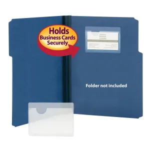 Smead Self-Adhesive Poly Pocket, Business Card Size (4-1/16" W x 3" H), Clear, 68123