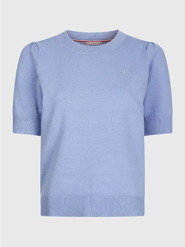 Soft C-Nk Puff Shoulder Sweater