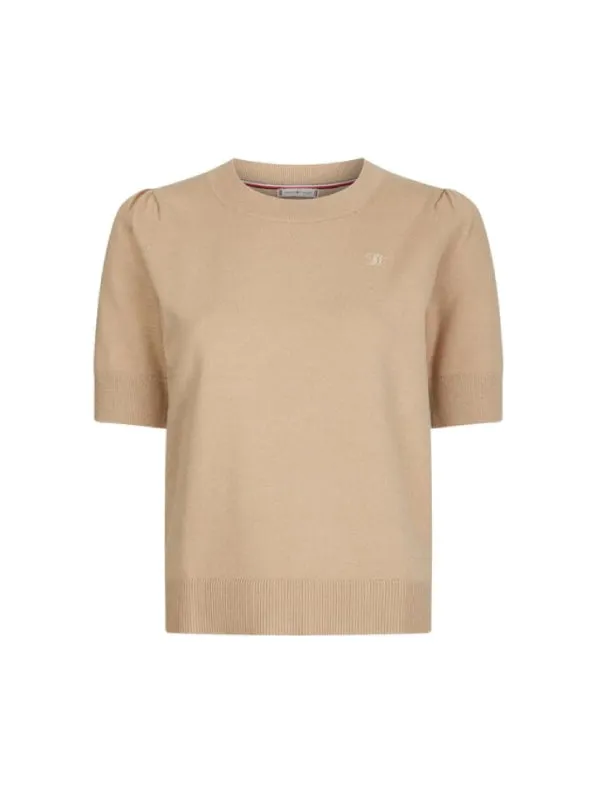 Soft C-Nk Puff Shoulder Sweater
