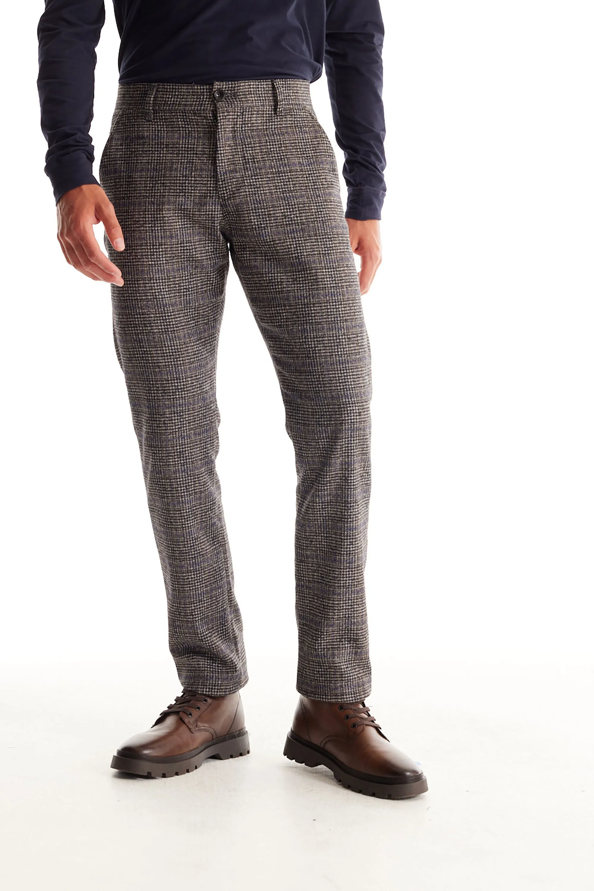 Soft Cloth Dress Pants in Boucle Mouline - Flat Grey