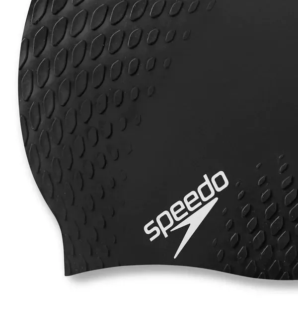 Speedo Unisex Adult Bubble Active   Swim Cap (Black)