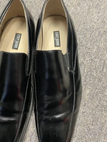 Stacy Adams Jonah Mens Black Leather Loafers Shoe Sz 14 Moc Toe Dress
