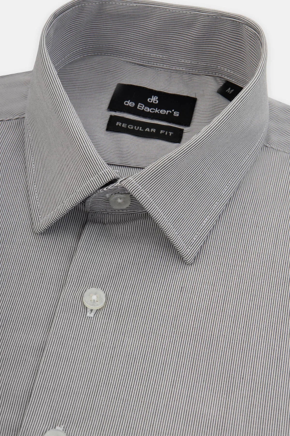 Striped Light Grey & White Bamboo Classic Shirt