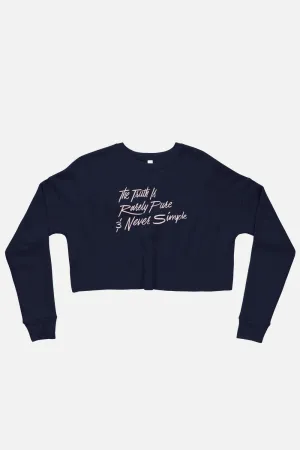 The Truth is Rarely Pure Fitted Crop Sweatshirt | The Importance of Being Earnest