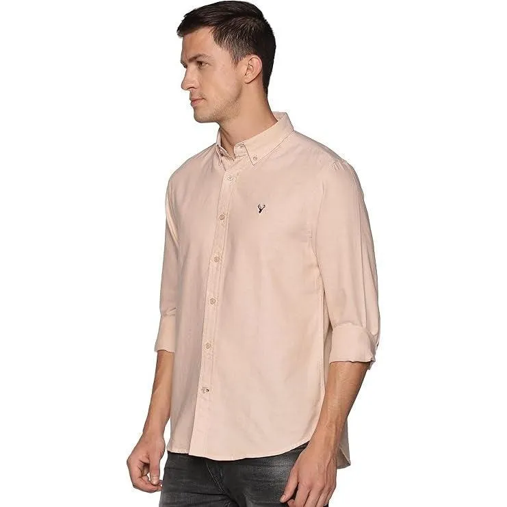 U.S. ELK Boys' and Men's Long Sleeve Button Down Dress Shirts- Beige