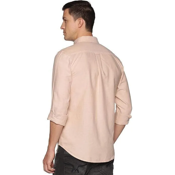 U.S. ELK Boys' and Men's Long Sleeve Button Down Dress Shirts- Beige