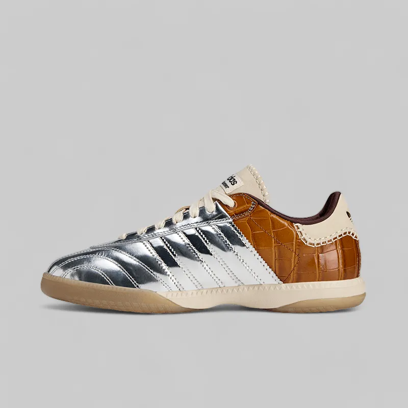 Wales Bonner MN Samba - Silver Metallic/Easy Yellow