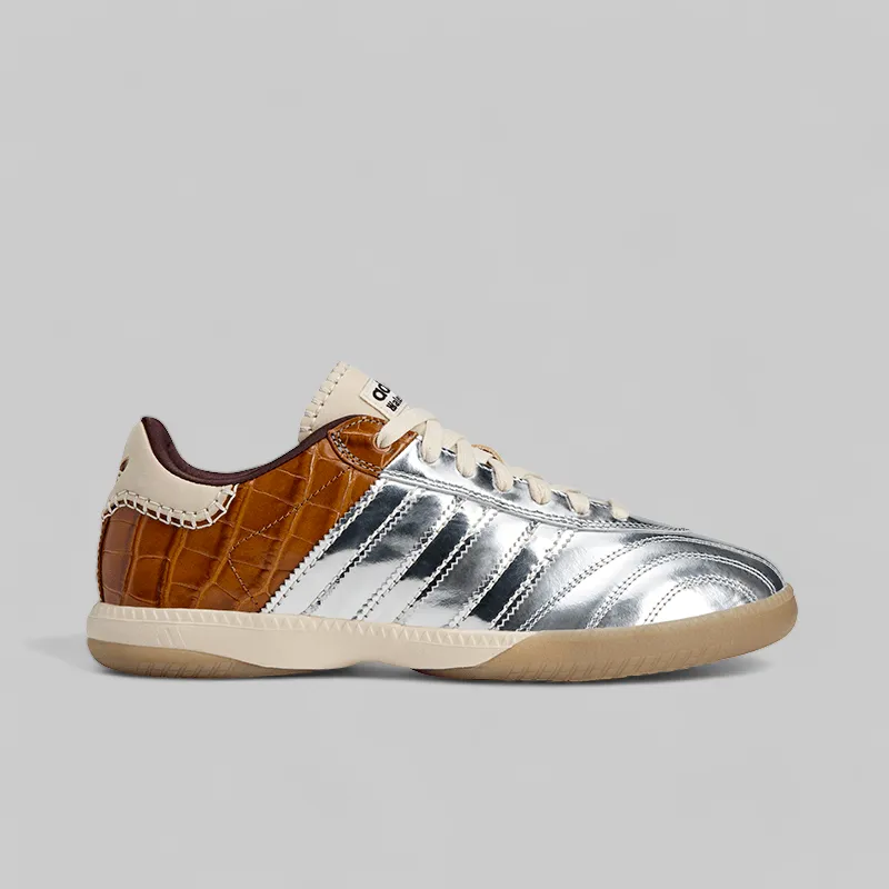 Wales Bonner MN Samba - Silver Metallic/Easy Yellow