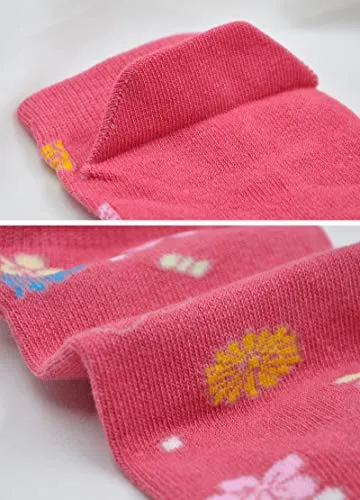 Women's Flip Flop Athletic Cotton Colorful Ankle Sock - 4 Pairs