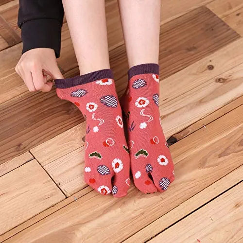 Women's Flip Flop Athletic Cotton Colorful Ankle Sock - 4 Pairs