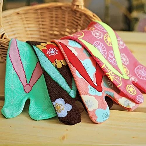 Women's Flip Flop Athletic Cotton Colorful Ankle Sock - 4 Pairs
