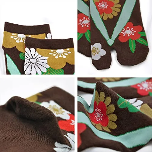 Women's Flip Flop Athletic Cotton Colorful Ankle Sock - 4 Pairs