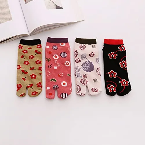 Women's Flip Flop Athletic Cotton Colorful Ankle Sock - 4 Pairs