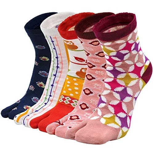 Women's Flip Flop Athletic Cotton Colorful Ankle Sock - 4 Pairs