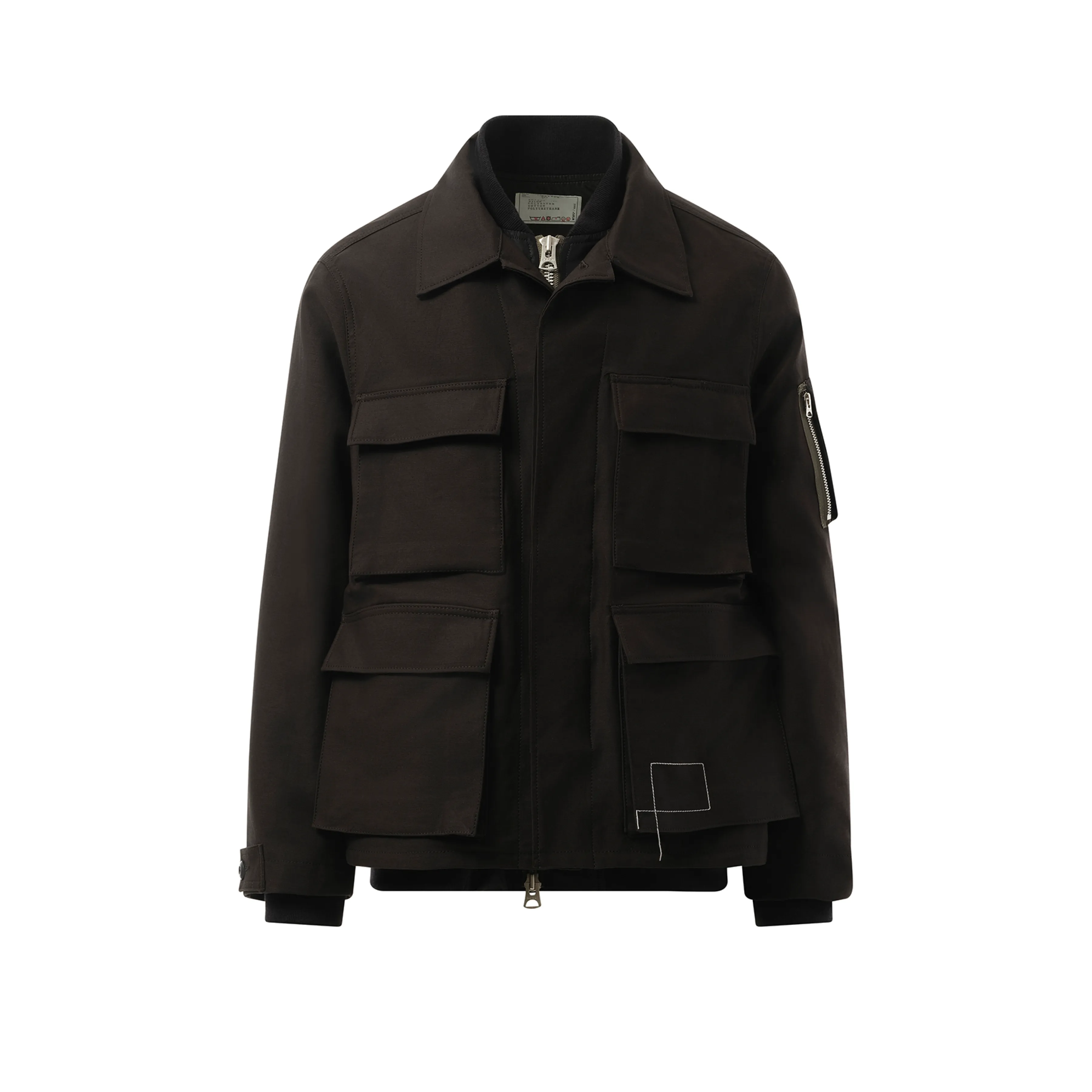 WTAPS Cotton Back Satin Jacket in Black