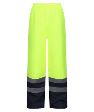 Yellow/Navy - Pro hi-vis insulated overtrousers